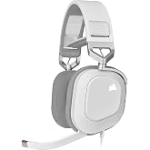 Corsair HS80 RGB USB Oyuncu Kulaklığı, Dolby 7.1 Surround, Dinamik RGB Aydınlatma, Discord Sertifikalı, Beyaz (CA-9011238-EU)