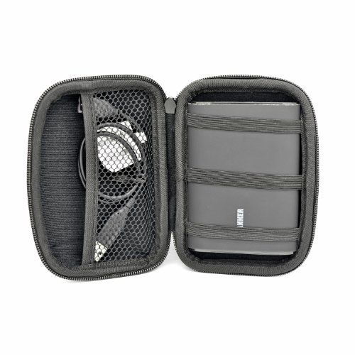 iProtect Nylon Schutzhülle für externe Festplatten 2,5 Zoll HDD Hard Case Tasche rot - 6