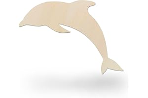 KLEENES TRAUMHANDEL Decorazione per porta con animali in legno, ideale per la cameretta dei bambini, decorazione da parete (delfino, larghezza 21 cm)