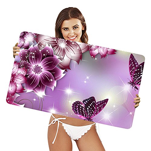 Preisvergleich Produktbild XtremePads [ Große XXL Gaming-Maus-Pad / Mat Schreibtischunterlage ] - ( Artistic Butterfly Flower Purple )