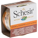 Schesir Cat Thunfisch/Lachs in Sauce, 14er Pack (14 x 70 g)