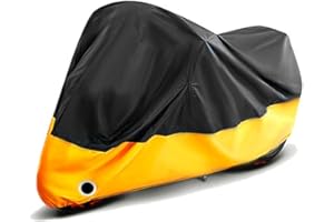 YHANNI Moto Spécial Housse Bâche Protection pour Honda Forza 125 250 300 190T Quatre Saisons Exterieur Anti - poussière/Pluie/Vent/UV avec Trou Verrouillage Antivol,BlackOrange