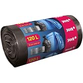 York Handy Bag Biodegradable Trash Bags 120 L, 10 Units | Extra sturdy compostable bags with drip protection for organic wast