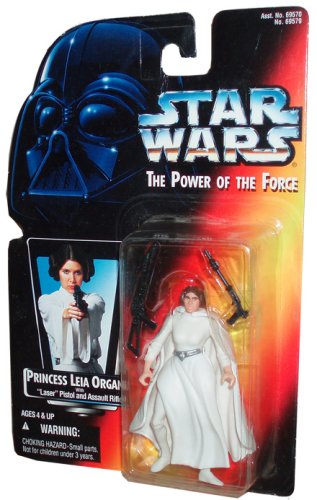 Star Wars Year 1995 The Power of the Force 4 Inch Tall Action Figure - Princess LEIA ORGANA with "Laser" Pistol and Assault Rifle