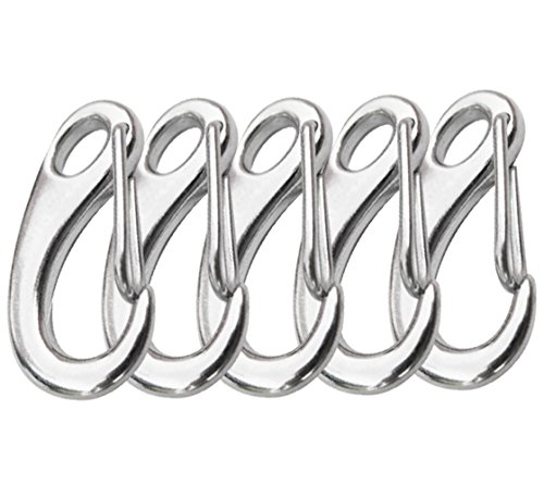 Preisvergleich Produktbild 70mm Ei geformt Schnapphaken Edelstahl Karabiner 5-Stücke