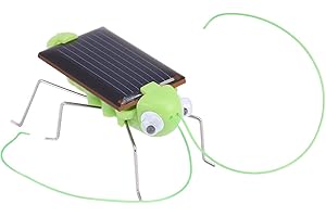 DRFEIFY Juguete de Cucaracha/Saltamontes Solar, Mini Regalo de Juguete de Insecto Educativo para Niños con Energía Solar(Saltamontes)