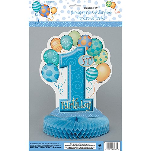35 cm Wabe Blau Luftballons 1. Geburtstag Party Dekoration - 2