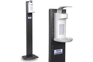 SWAVGO - Hygienestation mit Desinfektionsspender - Desinfektionssäule mit Sensor oder Manual - Desinfektionsstation für Innen & Außen (Manual 500ml mit Tropfschale)