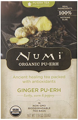 Numi Tea Pu-erh Tea Ginger, Ginger 16 bags