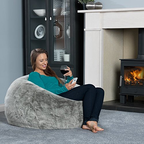 extra large faux fur bean bag chair