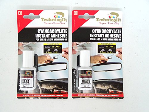 2  x pegamento adhesivo transparente para vidrio y espejo retrovisor 8  G de alta calidad Nueva