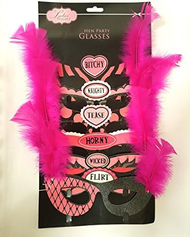 Ladies Girls Hen Party Fancy Glasses (Pack of 6)