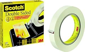 Scotch doppelseitiges Klebeband - 1 Rollen, Abmessung: 19 mm x 33 m