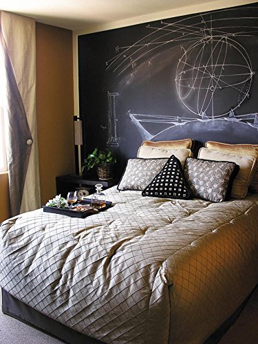 d-c-fix, Tafelfolie, schwarz, selbstklebend, Rolle 90 x 150 cm, mit 3 Kreiden! - 2