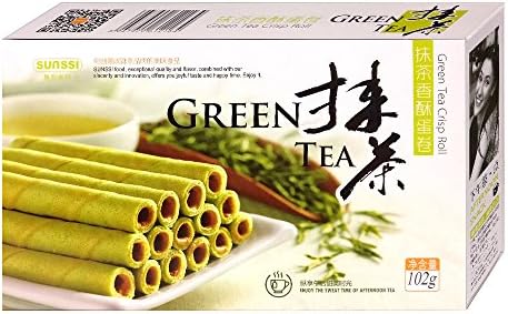 Sunssi Wafer Crisp Roll Green Tea Flavour 102g