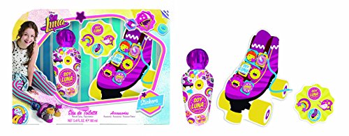 Disney Soy Luna Geschenk-Set für Mädchen (Eau de Toilette 100ml, Sticker-Set, Skate Accessoires: kreativer Rollschuh-Schmuck) - 2