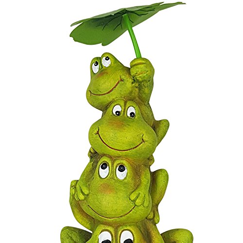 Gartenfrosch Deko Figur 50cm Garten-Figur Deko-Frosch Groß für den Vor-Garten, Blumenbeet oder Terrasse (50cm) - 2