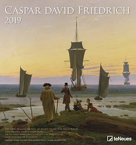 Caspar David Friedrich 2019 - Kunstkalender, Bildkalender, Wandkalender, Frühromantik - 45 x 48 cm
