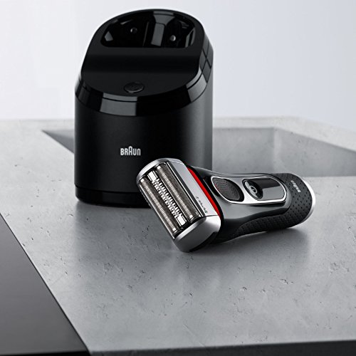 Braun Series 5 Elektrischer Rasierer 5090cc, mit Reinigungsstation Clean&Charge, schwarz/silber/rot - 4