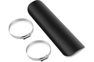 YOSOO HEALTH GEAR Hitzeschild, Hitzeschutz, Motorrad-Auspuffblende, Abdeckung für Auspuff, thermischer Abgasschlauch (schwarz)