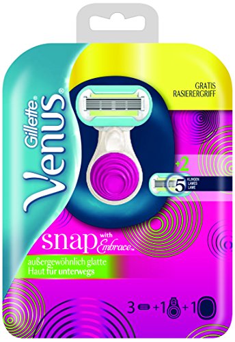 Gillette Venus Embrace Snap Women's Razor Blades with Free Hand Piece, 1x Pack of 3
