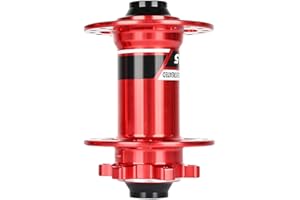 Buje de Freno de Disco de Bicicleta,MoreChioce Bujes de Bicicleta Freno de Disco Rodamiento Sellado de 32 Orificios Aleación Aluminio Buje de Bicicleta Juego de MTB,Rojo Eje Barril 100mm x 15mm