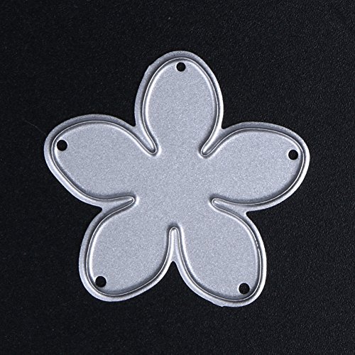 Amazingdeal365 4 PCS Blumen Metall Form Schablonen Schneiden DIY Dekor Sammelalbum Karten Buchzeichen Lesezeichen als Geschenk für Freunde Geburtstag Kinder,Kindergarten Hobby Schule Handarbeit Unterricht usw. Ein tolles Geschenk! - 6
