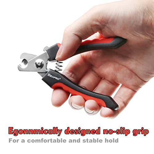 IDEAPRO-Pet-Nail-Clippers-Dog-Cat-Grinder-Trimmer-with-Quality-Sharp-Stainless-Steel-Blades-Safety-GuardPrevent-Overcutting-NailsErgonomically-designed-handle-for-maximum-grip-and-comfort