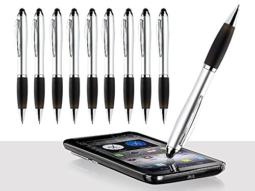 PEARL 2in1-Kugelschreiber mit Touchscreen-Stift, 10er-Pack - 3
