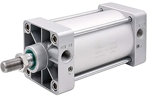 Heschen Vérin pneumatique Standard, SC 100-100, PT1/2'' Port, Alésage 100mm, Course 100mm, Double Effet