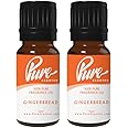 Pure Scented 20ml Fragrance Oils - 2 x 10ml Suitable for Candles, Soaps, Slime, Diffusers, Cosmetics, Wax Melts, Designer (2 x 10ml, Gingerbread)