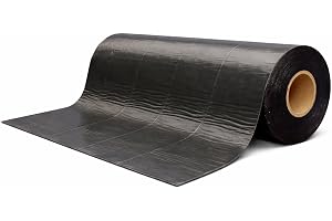 Självhäftande taktätningstäckning, snitt 1 m – 1 m2, svart | Takplåt av bitumen med aluminiumtäckbeläggning, vattentät taktätning utan låga, för carport, trädgårdshus och platt tak
