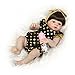 Produktbild Nicery Reborn Baby Doll High Vinyl 55 cm Magnetisch Mund lebensechte Vivid Wasserdicht Boy Girl Spielzeug Golden Haarband RD55Z070W