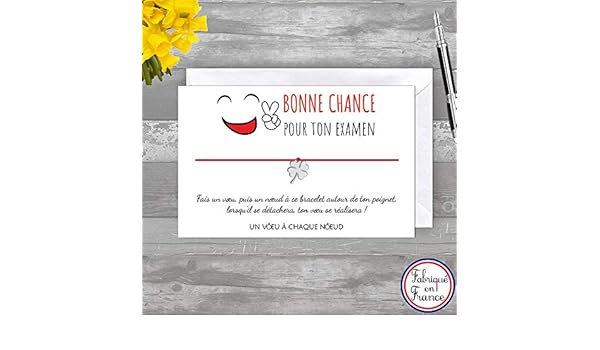 Bracelet Porte Bonheur Trefle Inox Carte Bonne Chance Pour Ton Examen Fournitures De Bureau Et Articles De Fete Fournitures De Bureau Dwteam In