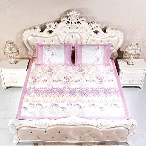 LLZBSX Ice Silk Mat/Cool Mattress/Air Conditioner/Washable/Purple/Ice Mat/Kit/1.5M/1.8M/Breathable, (1 Mat), 1.8M (6Ft) Bed
