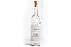 ‎HIMMELSFLÜSTERER Himmelsflüsterer - LED Flaschenlicht Nr. 5 "Poesie mit süßem Definitions-Spruch | Herzensmensch Geschenke | Dekoflasche mit Licht | Geschenke für Herzensmensch | inkl. Batterien