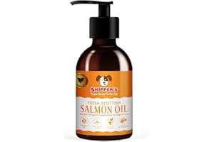 SKIPPER'S Fresh Scottish Salmon Oil for Dogs - 100% Pure Omega 3,6 & 9 Fish Oil Supplements for Dog, Cat, Horse, Ferret & Pets | Treats Itchy Skin, Natural Coat, Brain Health, Joints & Immune System