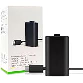 Cosmostech Xbox Series X|S Uyumlu Şarjlı Pil Paketi, USB-C Kablolu, Siyah