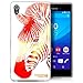 Produktbild Zanasta Designs Schutzhülle Sony Xperia M4 Aqua Hülle Silikon Case Cover Slim Silikonhülle Motiv Red Zebra