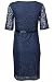 Mamalicious Lacy 2/4 Maternity Special Occasion Party Dress Navy (Large 12-14)