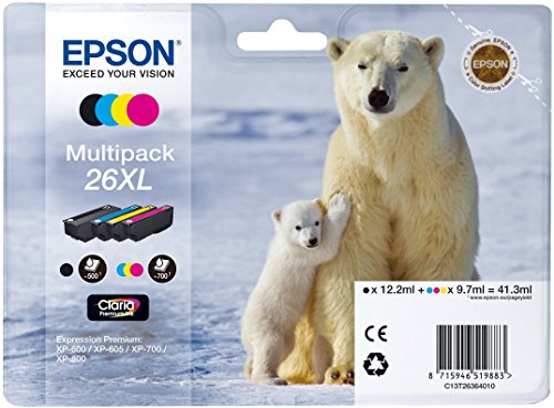 Epson Original T26 Tintenpatrone Eisbär XL, Multipack 4-farbig (Frustfreie Verpackung) - 5