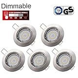 【Equipado con lámpara GU10】Focos led empotrables en techo 6w blanco cálido 2800K 550LM, proporciona un puerto de cableado seguro y el cable eléctrico se puede insertar directamente en la caja de aislamiento, lo que evita el riesgo de fugas eléctricas. Fácil de instalar sin transformador