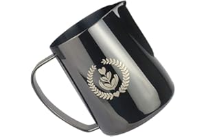 Sipliv 20 oz (600 ml) acciaio inossidabile brocche per caffè espresso a vapore brocca per schiumare il latte creamer cappuccino macchiato latte art making brocca tazze brocca per schiuma - nero