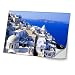 Produktbild Städte 10025, Santorini, Skin-Aufkleber Folie Sticker Laptop Vinyl Designfolie Decal mit Ledernachbildung Laminat und Farbig Design für Laptop 14"