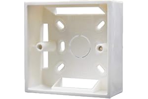 HUALANS Scatola Incasso Universale Muro Parete Quadrata 86mm x 86mm x 30mm PVC per termostato-Bianco