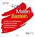 Produktbild Foto-Malen-Basteln Bastelkalender weiß groß 2019: Fotokalender zum Selbstgestalten. Bastelkalender mit festem Fotokarton. Do-it-yourself Kalender Format: 45,5 x 48 cm