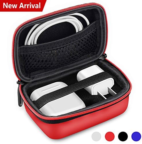 AirPods Case,Sahiyeah Protective Cover Keychain Waterproof Shockproof Hard Accessories Travel Carrying Storage Bags for Apple AirPods Charging Case Wall Charger Lightning Cable and Air Pods Hooks