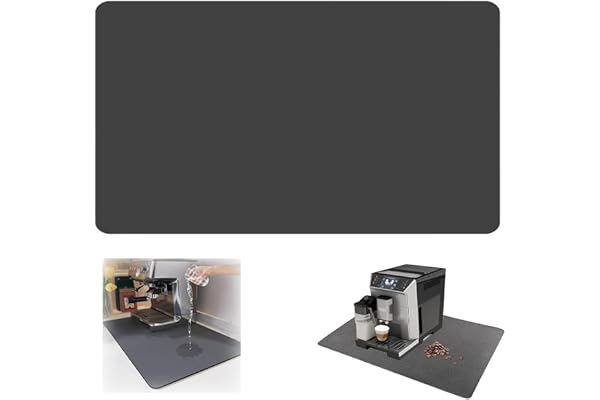 Diskmatta disk avriningsmatta 60 x 50 cm snabbtorkande (mörkgrå) | Torkmatta underlagsporslin för köksbänkskiva absorberande kaffemaskinerLämpliga bänkskivor, kaffemaskiner