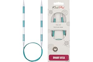 KnitPro K42093 SmartStix Aiguille à Tricoter Circulaire, Métal, Coloré, 80cm, 6mm