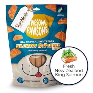 Tails Nation X Awesome Pawsome (Grain Free Salmon Supreme Recipe King Salmon Flavored All Natural Dog Treats 85gm)
